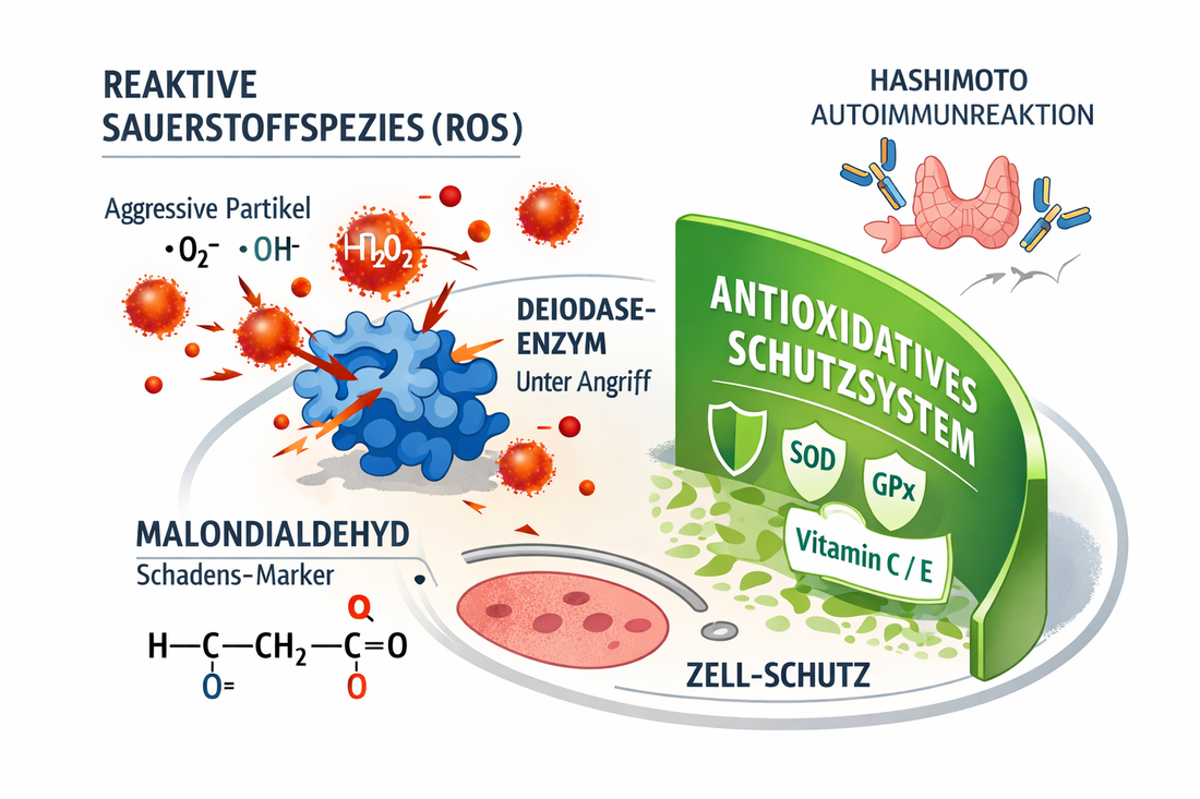 Oxidativer Stress und Schilddrüse: Wie freie Radikale die Hormonbalance stören