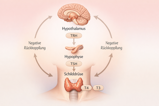 Der Hormonregelkreis der Schilddrüse: Hypothalamus, Hypophyse, negative Rückkopplung