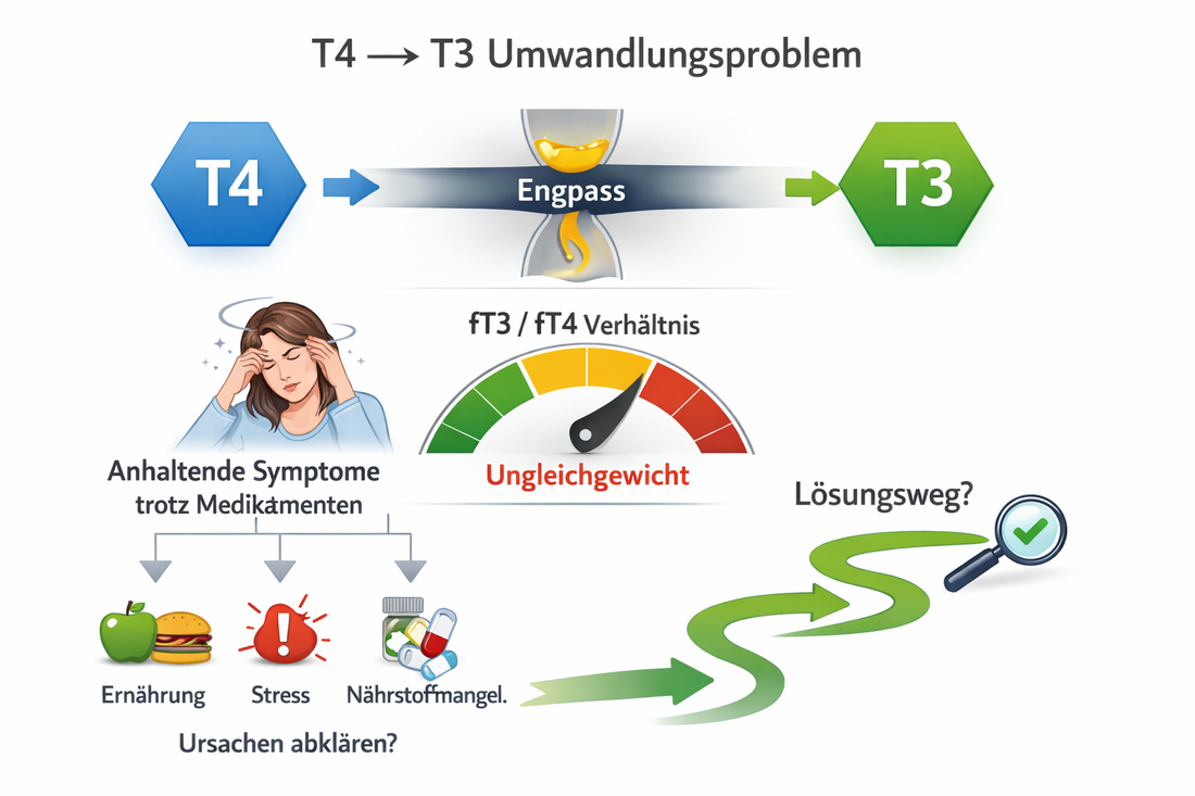 Periphere T4-T3-Konversion: Mechanismus, Diagnostik und Therapiekontext