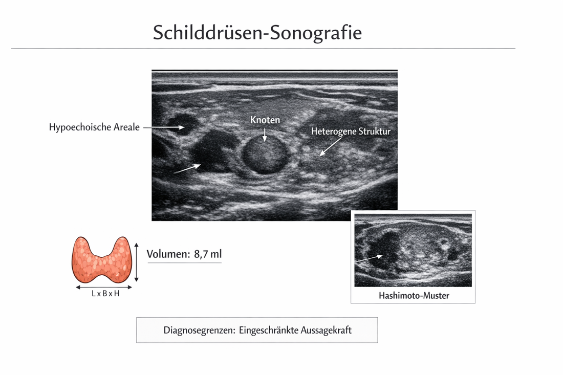 Schilddrüsen-Ultraschall: Untersuchung, Befunde und Grenzen