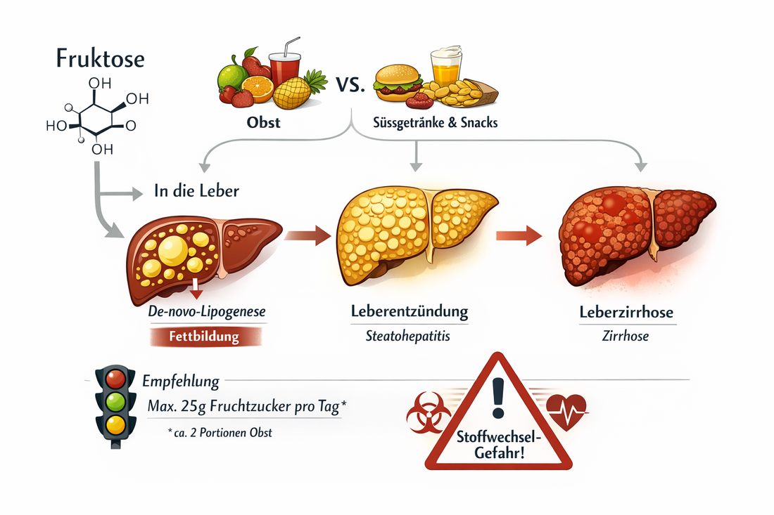 Zucker und Fruktose: Verarbeitung in der Leber, Studienlage zu MASLD und WHO-Empfehlungen