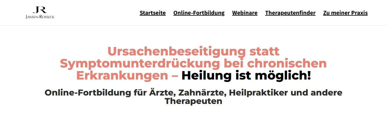 Die Startseite des Arztes, den Miavola als ersten fachlichen Begleiter nennt.