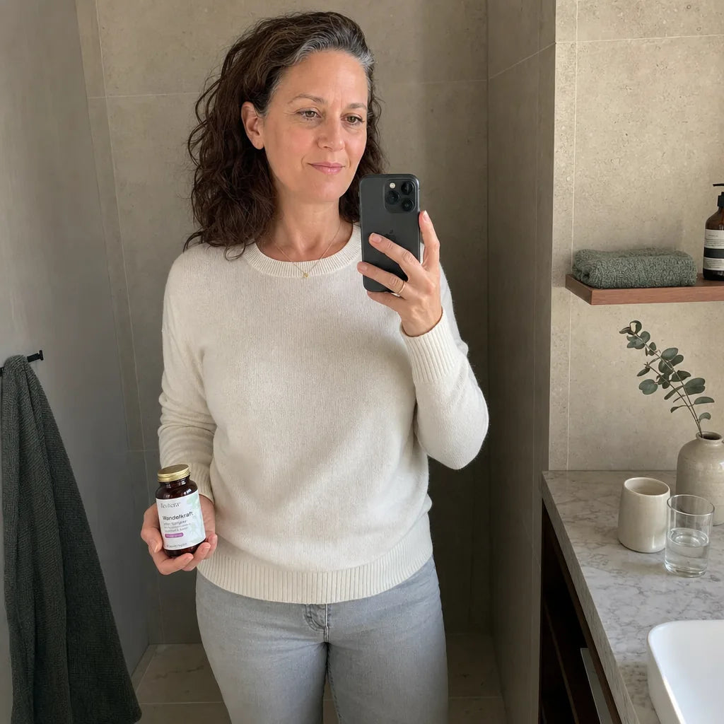 Sabrina B. mit Wandelkraft im Badezimmer