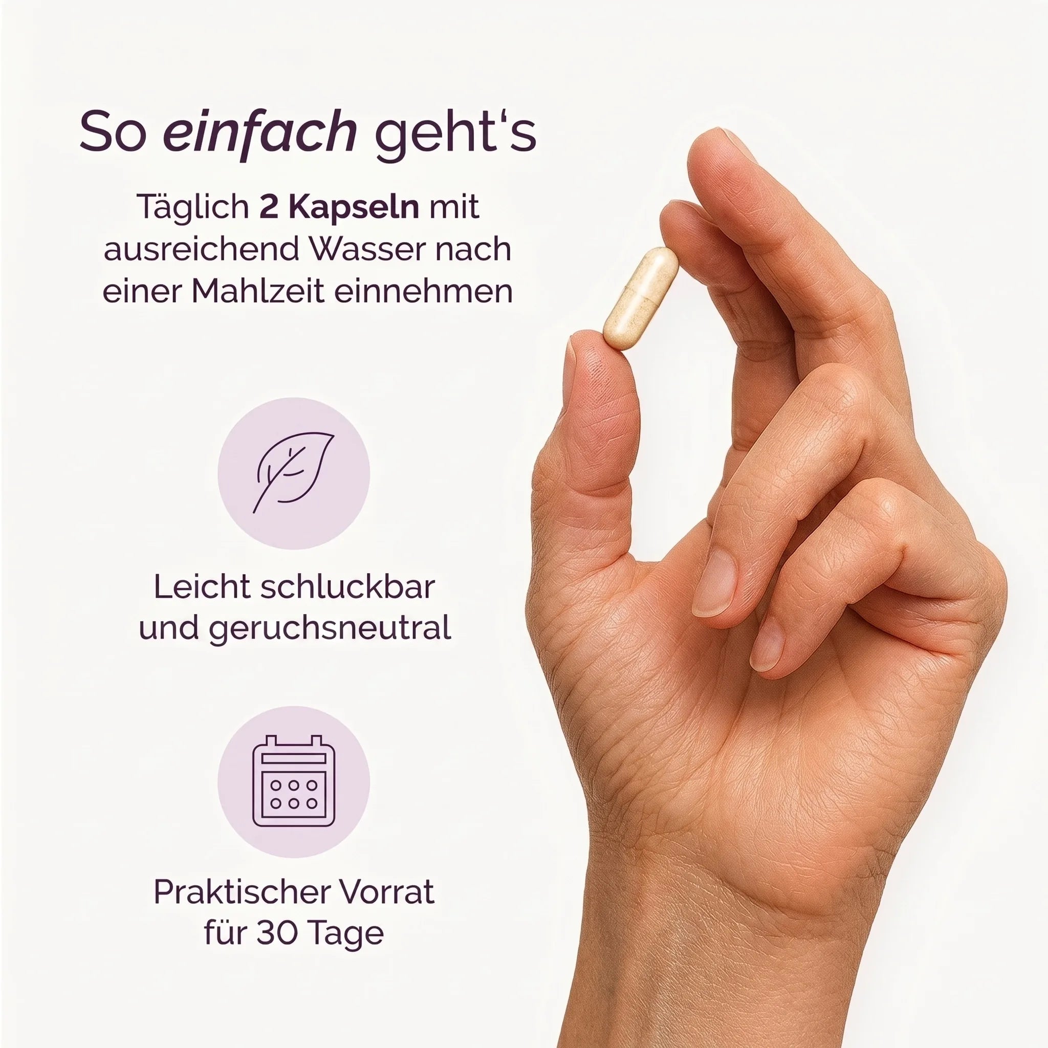 Kapsel in Hand